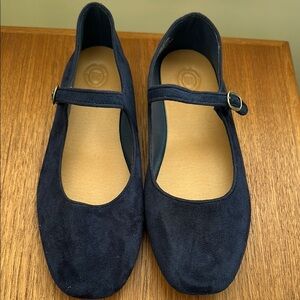 Gap x Doen Navy Blue Suede Mary Jane Flats - Never worn - Women’s 11